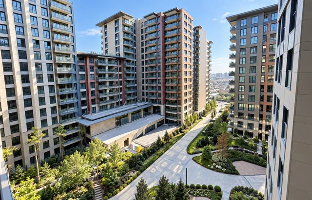 Topkapı Istanbul luxury apartment courtyard and towers