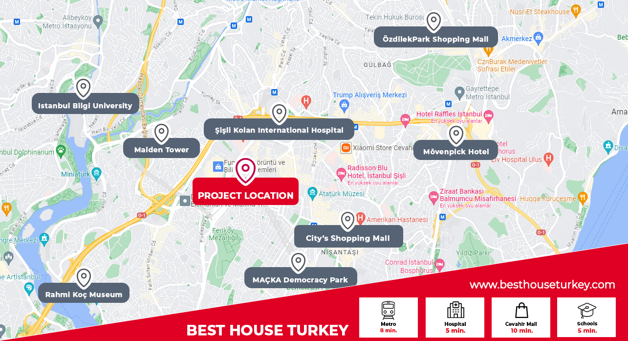 besthouse projeler اقامتگاه لوکس برای فروش در استانبول – آپارتمان مرکز شهر 10
