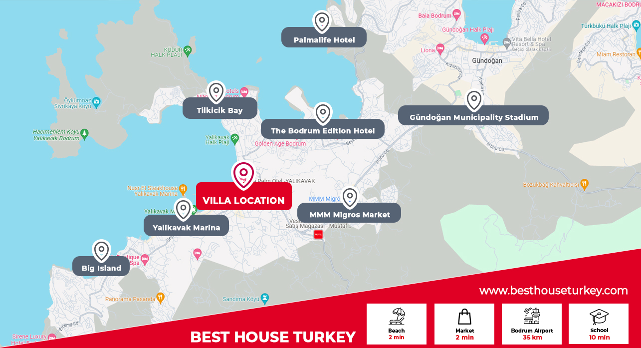 besthouse projeler Luxury Villa For Sale in Bodrum Turkey