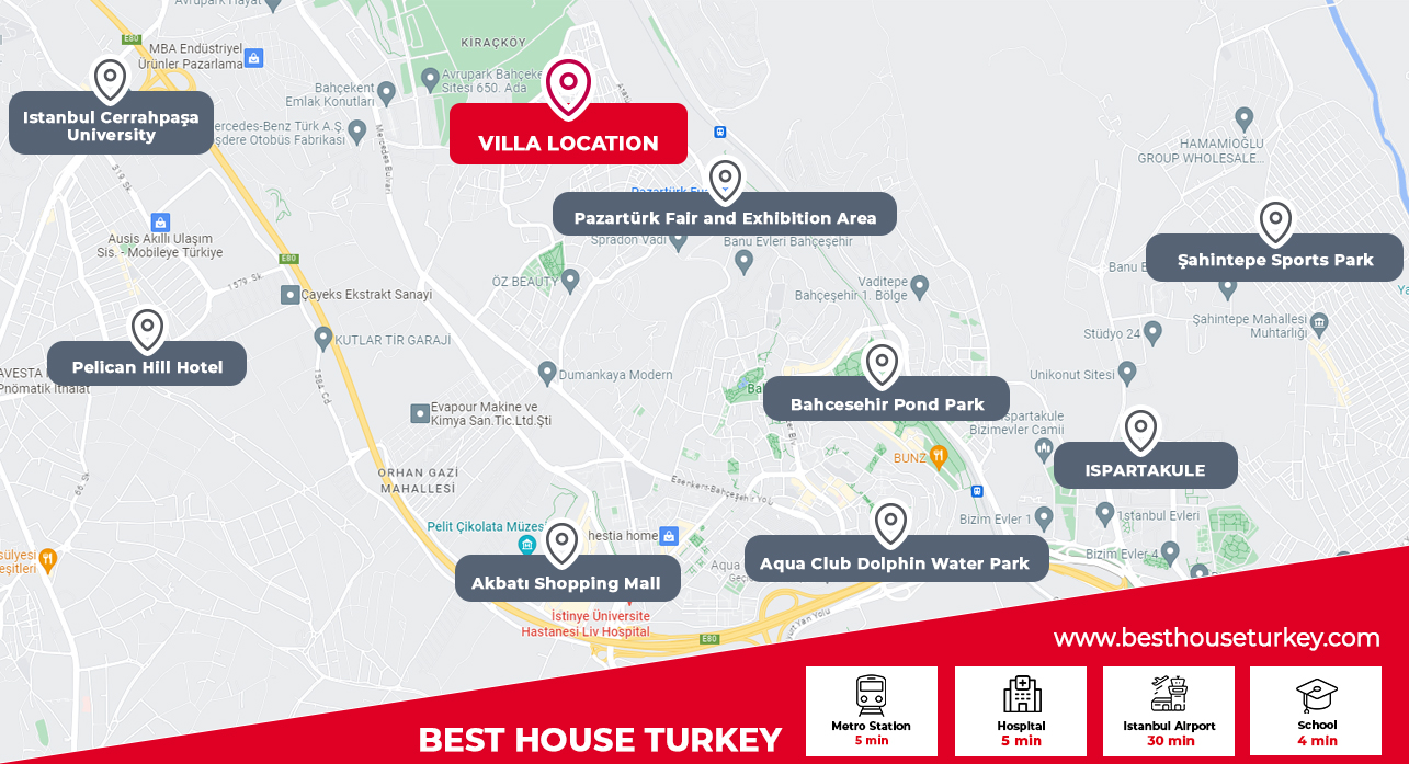besthouse projeler Villa For Sale in Istanbul – Bahcesehir Villas