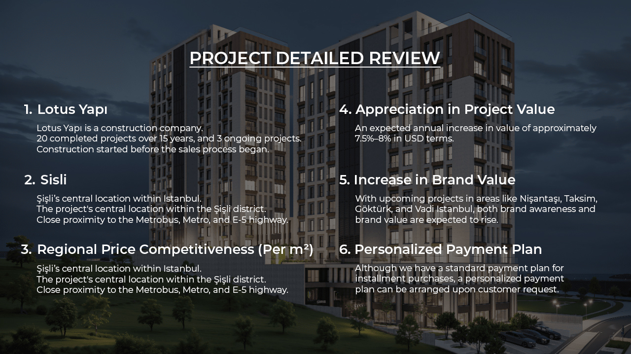 sisli one bedroom apartment for sale 1 lotus sisli project detailed review
