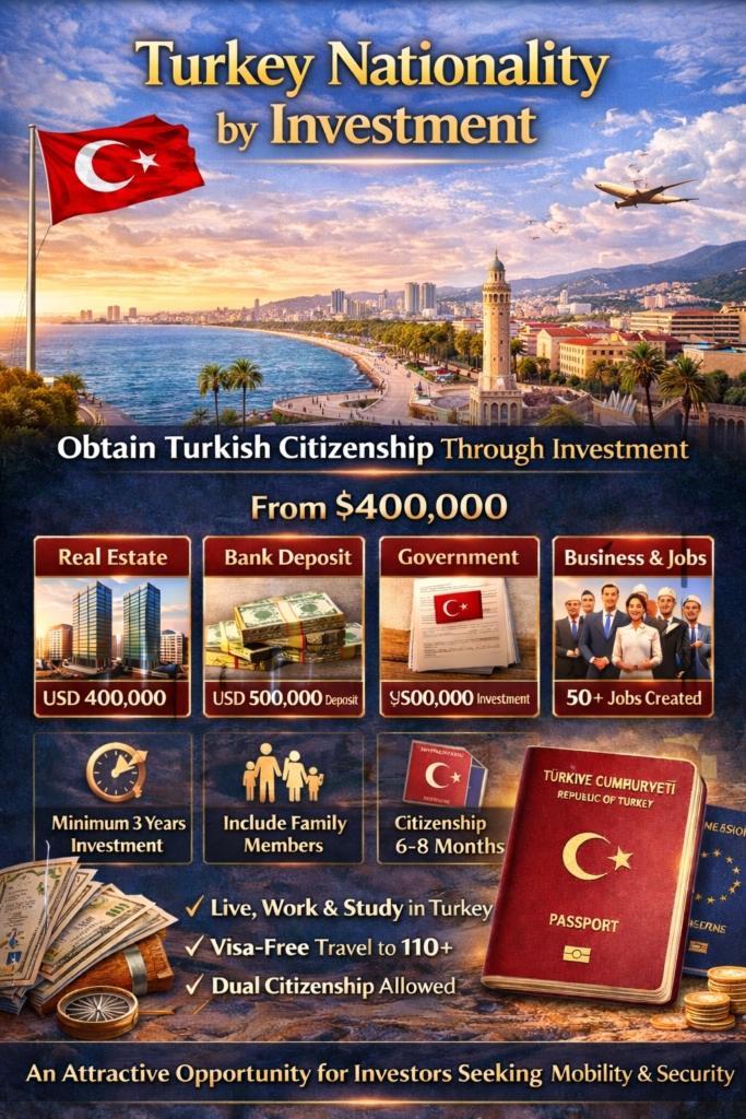 Turkey Nationality by Investment