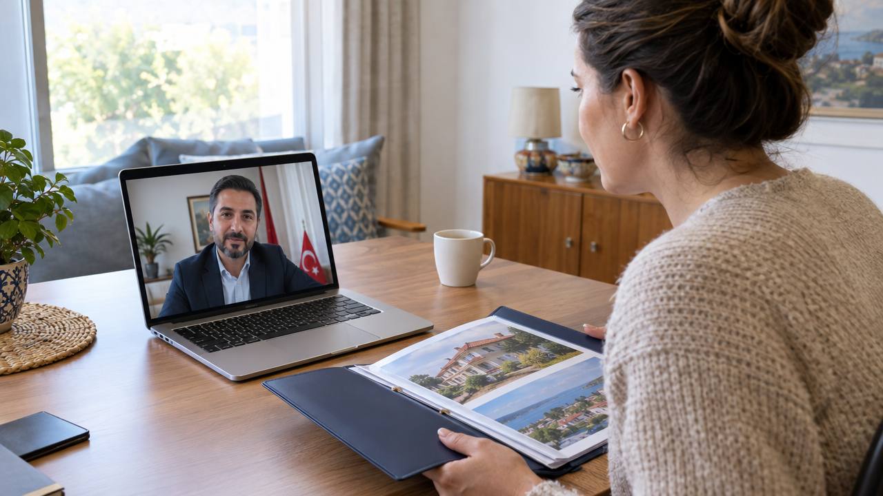 Inheritance of Property in Turkey: A Guide for Foreign Owners and Heirs 1 Overseas heir discussing an inherited home with a property adviser
