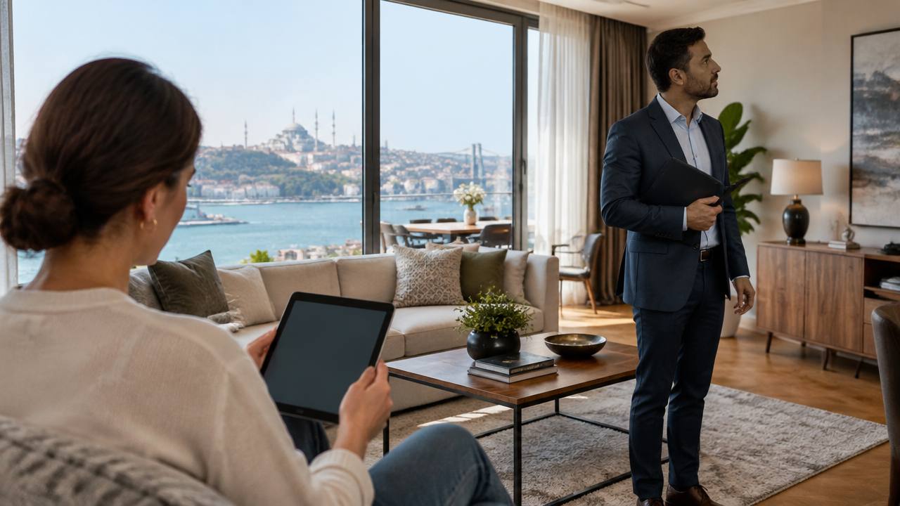An owner and local representative coordinating care for a home in Turkey