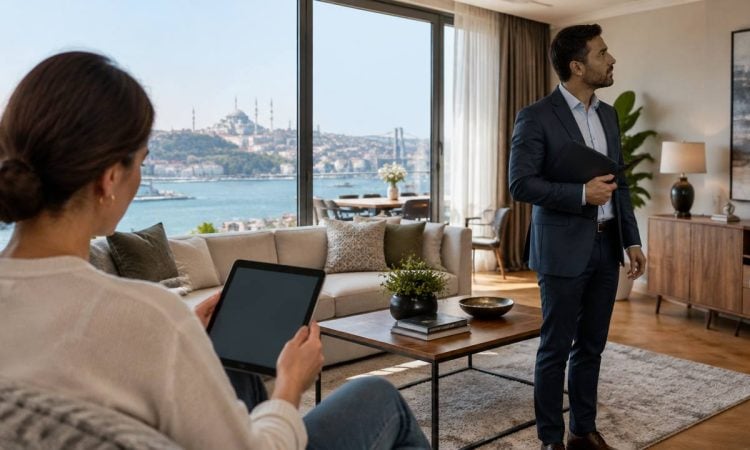An owner and local representative coordinating care for a home in Turkey